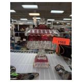 VINTAGE FLASH GLASS WEDDING CAKE BOX VINTAGE FLASH GLASS WEDDING CAKE BOX