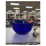 LARGE COBALT GLASS MIXING BOWL LARGE COBALT GLASS MIXING BOWL