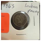 1863 INDIAN HEAD PENNY CENT 1863 INDIAN HEAD PENNY CENT