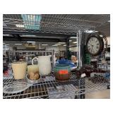 LOT OF MIXED CHINA / DECPR PLANTER CLOCK ETC LOT OF MIXED CHINA / DECPR PLANTER CLOCK ETC