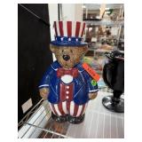 PATRIOTIC TEDDY BEAR COOKIE JAR PATRIOTIC TEDDY BEAR COOKIE JAR