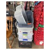 LOT OF STORAGE BINS LOT OF STORAGE BINS