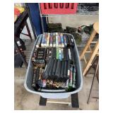 LARGE BIN OF VHS TAPES LARGE BIN OF VHS TAPES