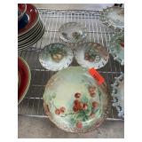 4PC PAINTED CHINA PLATES 4PC PAINTED CHINA PLATES
