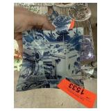 ANNIE MODICA DECOUPAGED GLASS BOWL W SILVER BACK ANNIE MODICA DECOUPAGED GLASS BOWL W SILVER BACK