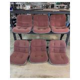 6PC VINTAGE MID CENTURY KNOLL POLLOCK CHAIRS TOPS 6PC VINTAGE MID CENTURY KNOLL POLLOCK CHAIRS TOPS