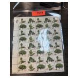 STAMP SHEET 15C TREES STAMP SHEET 15C TREES