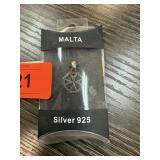 STERLING SILVER MALTESE CROSS CHARM / PENDANT STERLING SILVER MALTESE CROSS CHARM / PENDANT