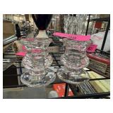 VTG SMALL GLASS BRITISH COLONIAL CANDLE HOLDERS VTG SMALL GLASS BRITISH COLONIAL CANDLE HOLDERS