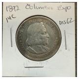 1892 COLUMBIAN EXPO SILVER HALF DOLLAR 1892 COLUMBIAN EXPO SILVER HALF DOLLAR
