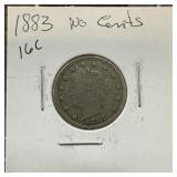 1883 LIBERTY V NICKEL NO CENTS 1883 LIBERTY V NICKEL NO CENTS