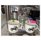 LOT OF JOHN DEERE CUPS MUGS / ST STEEL MUG LOT OF JOHN DEERE CUPS MUGS / ST STEEL MUG