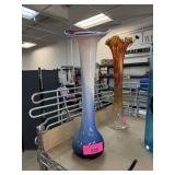 LARGE ART GLASS VASE COLORFUL TOP LARGE ART GLASS VASE COLORFUL TOP