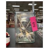 JAR W VINTAGE UTENSILS PICKLE FORKS JAR W VINTAGE UTENSILS PICKLE FORKS