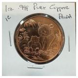 1 OZ .999 COPPER BULLION ROUND PANDA 1 OZ .999 COPPER BULLION ROUND PANDA