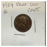 1954 PROOF RED CENT 1954 PROOF RED CENT
