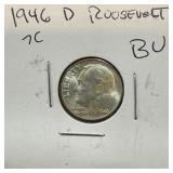 1946-D BU ROOSEVELT SILVER DIME 1946-D BU ROOSEVELT SILVER DIME