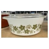 PYREX GLASS SPRING BLOSSOM LIDDED BOWL PYREX GLASS SPRING BLOSSOM LIDDED BOWL