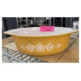 PYREX GLASS BUTTERFLY GOLD CASSEROLE DISH PYREX GLASS BUTTERFLY GOLD CASSEROLE DISH