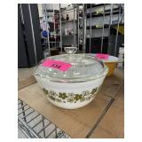 PYREX GLASS SPRING BLOSSOM LIDDED BOWL PYREX GLASS SPRING BLOSSOM LIDDED BOWL