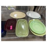 LOT OF PLATTERS / TRAY MID CENTURY POTTERY PLUS LOT OF PLATTERS / TRAY MID CENTURY POTTERY PLUS
