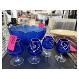 4PC COBALT BRANDY GLASSES 4PC COBALT BRANDY GLASSES
