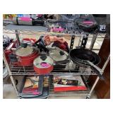 CONTENTS OF SHELF LOT OF COOKWARE CONTENTS OF SHELF LOT OF COOKWARE
