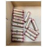 QTY 1 ROLL 50 UNSEARCHED WHEAT PENNIES CENTS QTY 1 ROLL 50 UNSEARCHED WHEAT PENNIES CENTS
