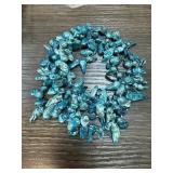 LARGE BRILLIANT BLUE SHELL NECKLACE LARGE BRILLIANT BLUE SHELL NECKLACE
