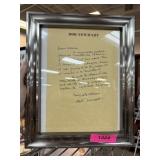 SIGNED BON NEWHART LETTER ON HIS STATIONARY SIGNED BON NEWHART LETTER ON HIS STATIONARY