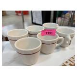 6 PC SYRACUSE ECONO RIM MATCHED COFFEE MUGS 6 PC SYRACUSE ECONO RIM MATCHED COFFEE MUGS