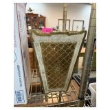 ITALIAN FLORENCE GILT TRASHCAN WASTE BASKET ITALIAN FLORENCE GILT TRASHCAN WASTE BASKET
