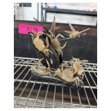 VINTAGE WATER BUFFALO HORN CARVED CRAB SCULPTURE VINTAGE WATER BUFFALO HORN CARVED CRAB SCULPTURE