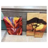 LOT OF MIXED CANVAS ART LOT OF MIXED CANVAS ART
