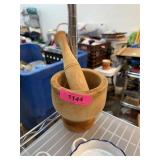 LARGE WOOD MORTAR & PESTLE LARGE WOOD MORTAR & PESTLE