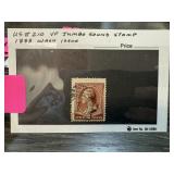 210 JUMBO SOUND STAMP 1883 WASHINGTON 210 JUMBO SOUND STAMP 1883 WASHINGTON