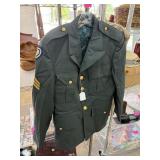 VINTAGE ARMY UNIFORM / DRESS JACKET W HAT & MORE VINTAGE ARMY UNIFORM / DRESS JACKET W HAT & MORE