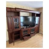 LARGE MEDIA CENTER W GLASS FRONTS