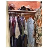CONTENTS OF CLOSET SHIRTS / HATS ETC ~ SZ L-XL