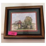 LARRY BRIDGES SIGNED PRINT JOHN DEERE TRACTOR