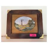 OIL ON BOARD WINDMILL / BLUBONNETS JOHN RICHARDSON