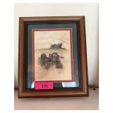 LARRY BRIDGES SIGNED PRINT / TRACTOR