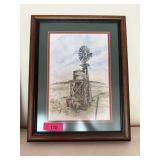 LARRY BRIDGES SIGNED PRINT WINDMILL