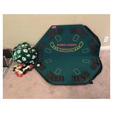 HOME CASINO FOLDING TABLETOP & SOME CHIPS