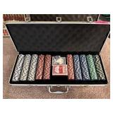 POKER CHIPS W CARDS & CASE