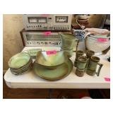 LARGE LOT OF MIXED FRANKOMA DISHES