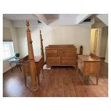 KING BEDROOM SET HANDMADE OAK FURNITURE NICE!!!
