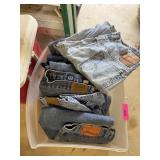 BIN OF JEANS APPROX SZ 38