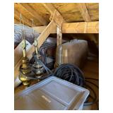 TABLE LAMPS / SUITCASE & MISC LARGE BIN NAT GEOS