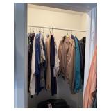 LOT OF CLOTHES IN THIS CLOSET MEMBERS ONLY JACKET